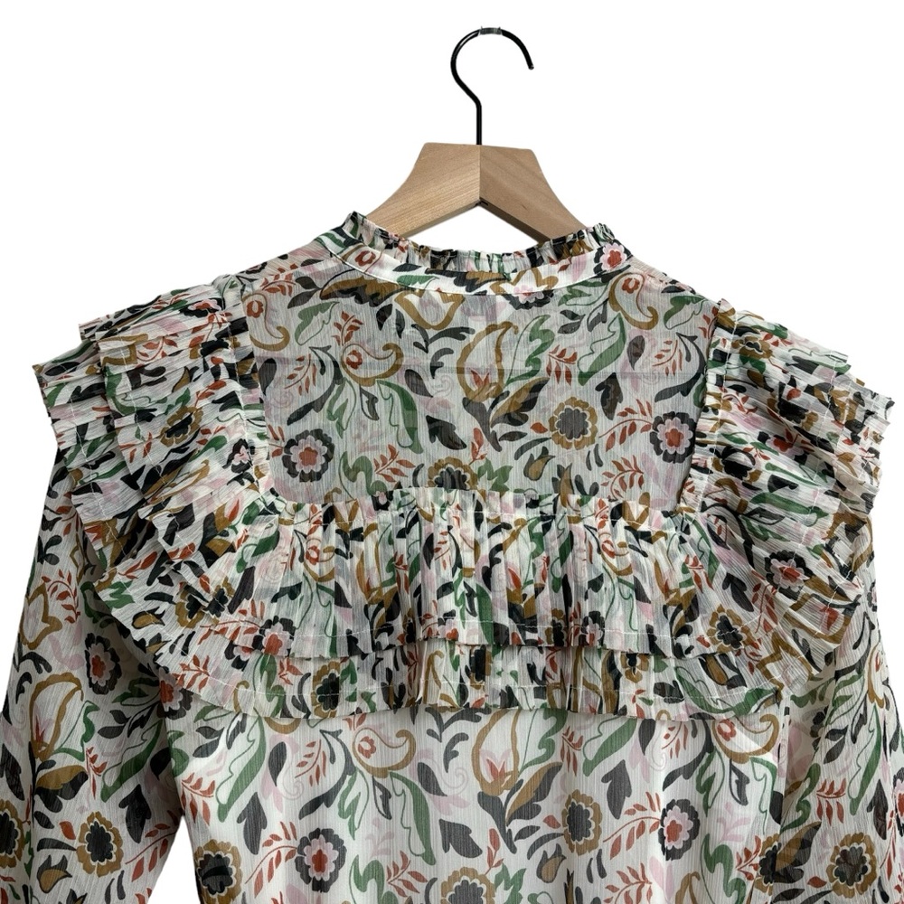 Ted Baker London Aishia Long Sleeve Floral Print Ruffle Long‎ Sleeve Dress - Picture 12 of 16